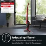 AEG Ergorapido CX7-2-45AN 2-in-1 Akku-Staubsauger – 45 Min, Tierhaardueuse, 180 Grad Drehgelenk, LED-Frontlichter, freistehend, Rot – Bild 3