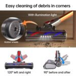 KENVOR Buerste kompatibel mit Dyson V7, V8, V10, V11, V15 – 5 LED-Leuchten, Bodendueuse & Bodenbuers te fuer Dyson Zubehoer, Hartboeden – Bild 5