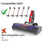 KENVOR Buerste kompatibel mit Dyson V7, V8, V10, V11, V15 – 5 LED-Leuchten, Bodendueuse & Bodenbuers te fuer Dyson Zubehoer, Hartboeden – Bild 3