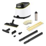 Kaercher SC 3 Deluxe Dampfreiniger – 1.900W, 3,5 Bar, 30s Aufheizzeit, 75 m2, inkl. Bodenreinigungsset, Mikrofaser & Rundbuers te