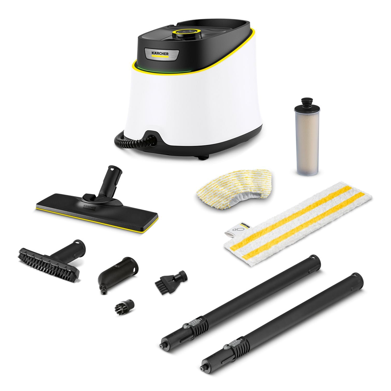 61fuxIWTDxL Kaercher SC 3 Deluxe Dampfreiniger – 1.900W, 3,5 Bar, 30s Aufheizzeit, 75 m2, inkl. Bodenreinigungsset, Mikrofaser & Rundbuers te – Bild 1