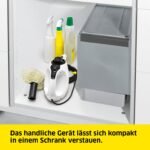 Kaercher SC 1 Dampfreiniger 1.200W – 3 Bar, 3 Min Aufheizzeit, 200ml Tank, Hand- & Powerduese, Mikrofaser-Ueberzug & Rundbuers te – Bild 5
