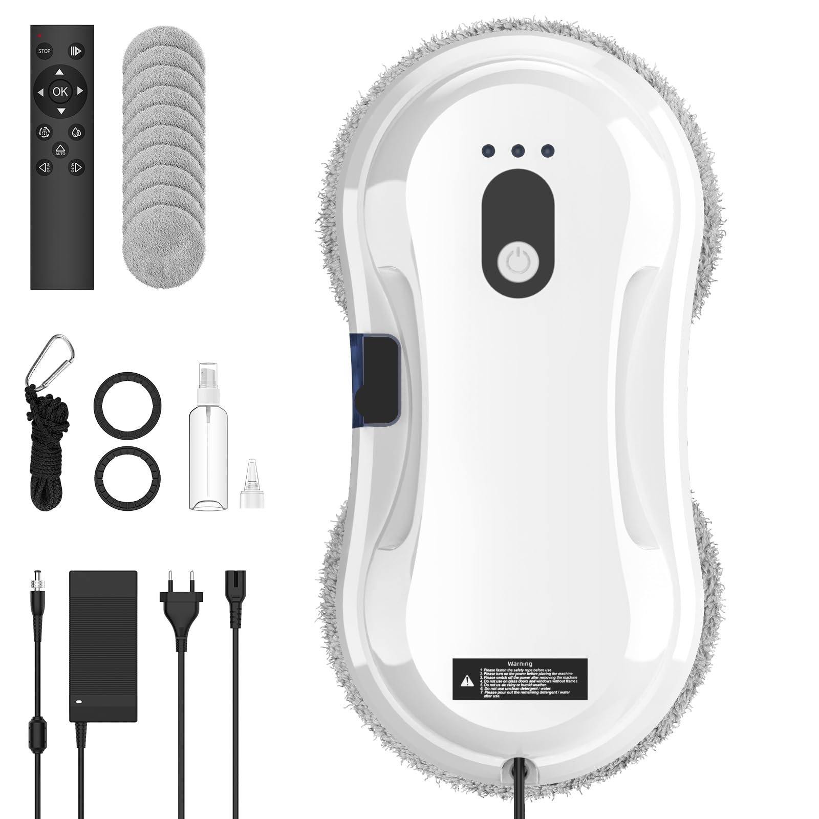 710B3-Q64mL Fensterputzroboter 5600Pa – Ultra-Duenn 7,5 cm, Wasserspruhfunktion, intelligente Navigation, 3 Modi, Absturzsicherung & Fernbedienung – Bild 1