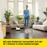 Kaercher SC 3 Deluxe Dampfreiniger – 1.900W, 3,5 Bar, 30s Aufheizzeit, 75 m2, inkl. Bodenreinigungsset, Mikrofaser & Rundbuers te – Bild 6