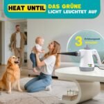 Rolipo Dampfreiniger Handgeraet 1050W – 12-teiliges Zubehoer, 135 Grad C, 100% chemiefrei fuer Haushalt, Kueche, Bad & Auto – Bild 4