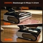 roborock F25 GT Nass-Trockensauger – 180 Grad Lay-Flat, 90 Grad Hochtemperatur-Selbstreinigung, 20.000 Pa, kabellos mit Anti-Tangle – Bild 4