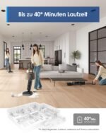 Tineco Floor ONE i6 Stretch Nass-Trockensauger – 180 Grad Lay-Flat, 20kPa, 85 Grad C Heissluft-Trocknung, 40 Min, Anti-Tangle – Bild 6