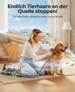 Fieety Akku Staubsauger 600W, 50kPa, 65 Min – Kabellos, Tierpflegebuers te, 8-Schicht-Filtration, Aromatherapie, ultraleise, Gold & Lila – Bild 5