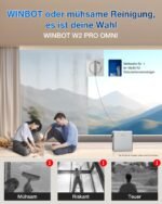 ECOVACS WINBOT W2 PRO Omni Fensterputzroboter – 6-in-1 Multifunktionsstation, 3-Duesen-Spruehkopf, Win-SLAM 4.0, 12-Stufen-Schutz, Weiss – Bild 3