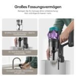 Ultenic Akku Staubsauger 55000Pa, 600W, 80 Min – Kabellos, Multi-Zyklon, Anti-Tangle-Buerste, Wandladestation, fuer Tierhaare & Teppiche, Rot – Bild 2