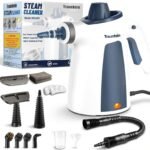 Traumheim Handdampfreiniger 1200W – 3 Bar, 14-teiliges Zubehoer, 110 Grad C, chemiefrei fuer Kueche, Boeden, Fliesen & Sofas