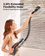 Fieety Akku Staubsauger 600W, 50kPa, 65 Min – Kabellos, Wandladestation, Automatikmodus, Aromatherapie, flexibles Biegegelenk, Orange – Bild 7