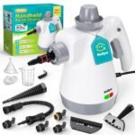 Rolipo Dampfreiniger Handgeraet 1050W – 12-teiliges Zubehoer, 135 Grad C, 100% chemiefrei fuer Haushalt, Kueche, Bad & Auto