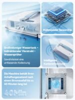 Keero W37D Fensterputzroboter 9000Pa – Vier-Duesen-System, 4 Reinigungsmodi, Randerkennung, Turbinenmotor & Sicherheitssystem – Bild 4