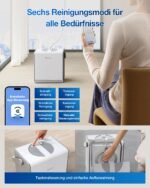 ECOVACS WINBOT W2 PRO Omni Fensterputzroboter – 6-in-1 Multifunktionsstation, 3-Duesen-Spruehkopf, Win-SLAM 4.0, 12-Stufen-Schutz, Weiss – Bild 6