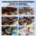 Kyapoo Dampfreiniger 1500W – 15s Aufheizzeit, 1L Tank, 6 Stufen, 3 Bar, tragbar fuer Boden, Kueche, Fenster, Bad & Auto – Bild 6