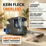 Sommertal HYDRO 9000 MAX Waschsauger 1.000W, 20 kPa – Teppichreiniger & Polsterreiniger mit Dampffunktion fuer Sofa, Auto & Matratzen – Bild 6